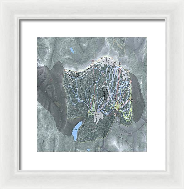 Wolf Creek Ski Trail Map - Framed Print - Powderaddicts