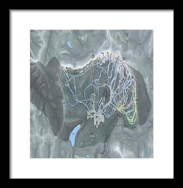Wolf Creek Ski Trail Map - Framed Print - Powderaddicts