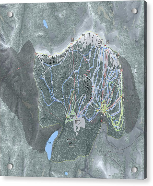 Wolf Creek Ski Trail Map - Acrylic Print - Powderaddicts