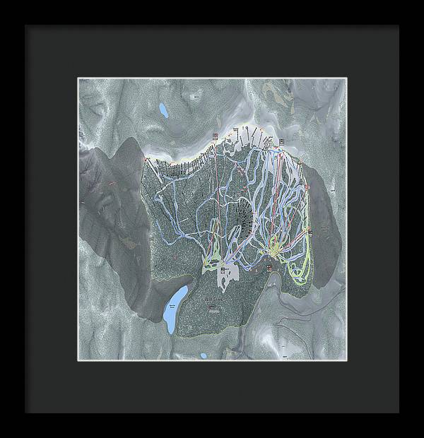 Wolf Creek Ski Trail Map - Framed Print - Powderaddicts
