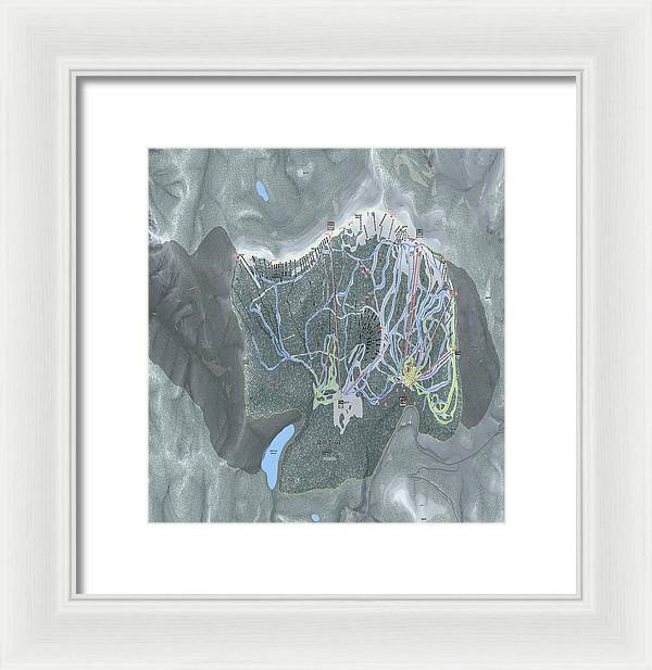 Wolf Creek Ski Trail Map - Framed Print - Powderaddicts