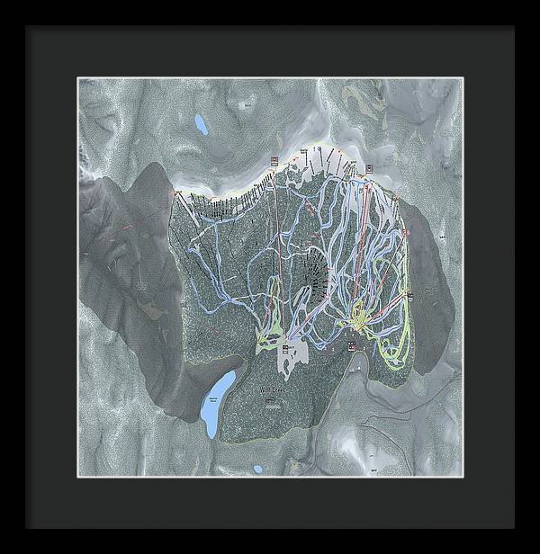 Wolf Creek Ski Trail Map - Framed Print - Powderaddicts