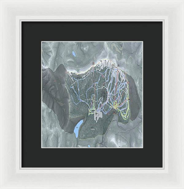 Wolf Creek Ski Trail Map - Framed Print - Powderaddicts