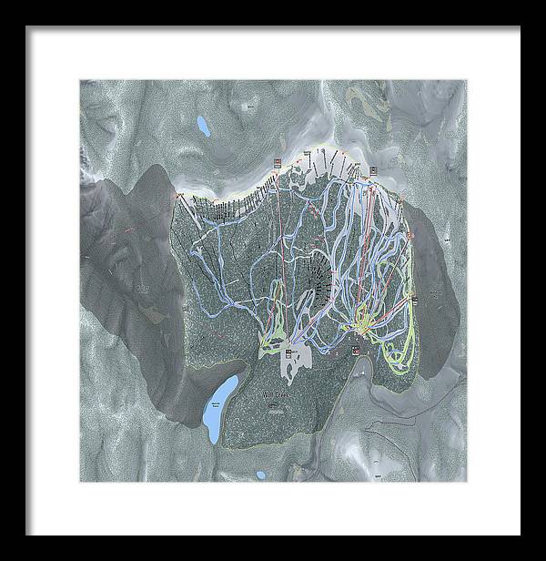Wolf Creek Ski Trail Map - Framed Print - Powderaddicts