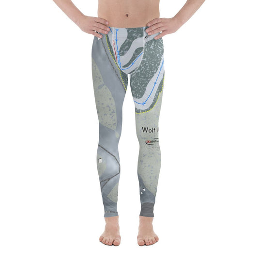 Wolf Ridge, North Carolina Ski Trail Map Men's Base Layer Bottom - Powderaddicts