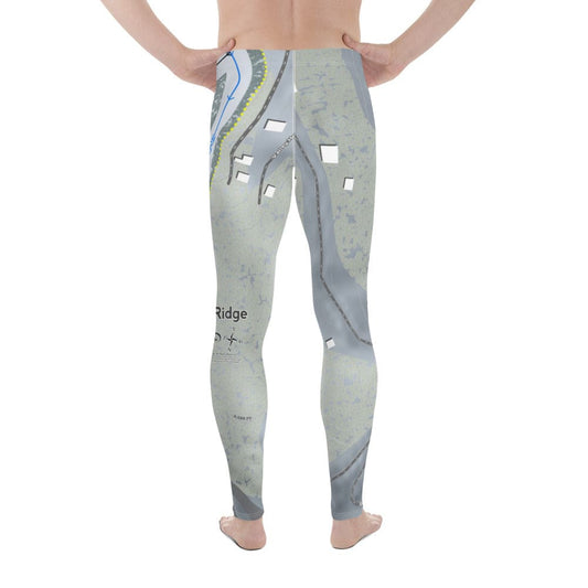 Wolf Ridge, North Carolina Ski Trail Map Men's Base Layer Bottom - Powderaddicts