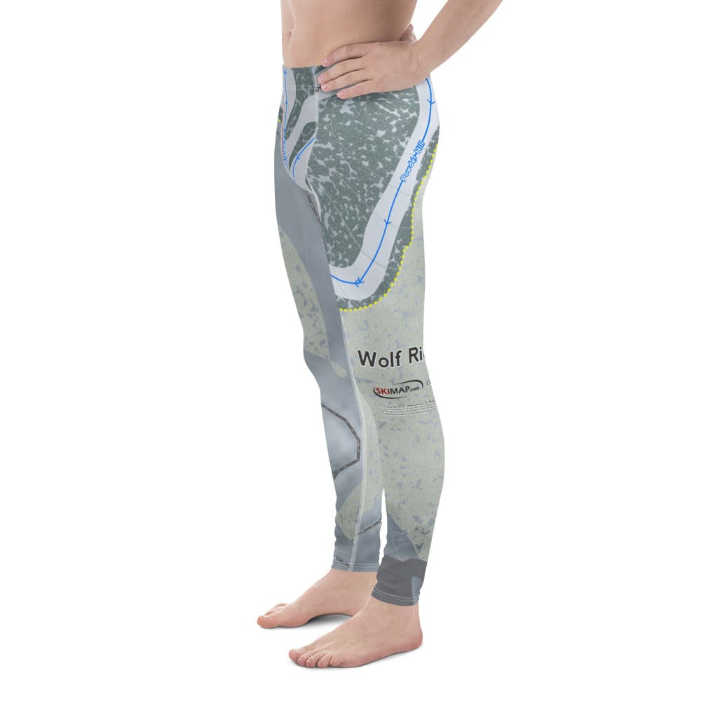 Wolf Ridge, North Carolina Ski Trail Map Men's Base Layer Bottom - Powderaddicts