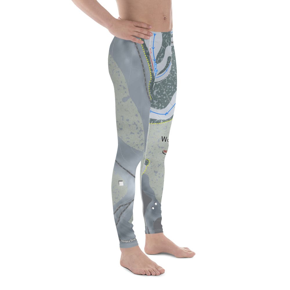 Wolf Ridge, North Carolina Ski Trail Map Men's Base Layer Bottom - Powderaddicts