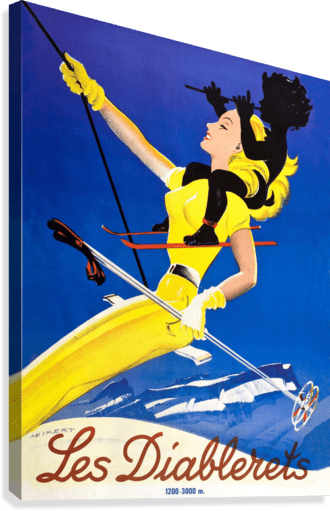 Woman Skiing on Les Diablerets - Powderaddicts