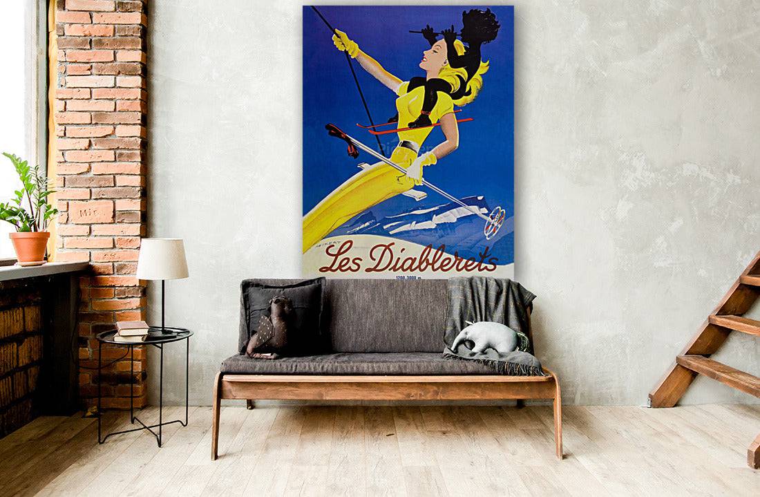 Woman Skiing on Les Diablerets - Powderaddicts