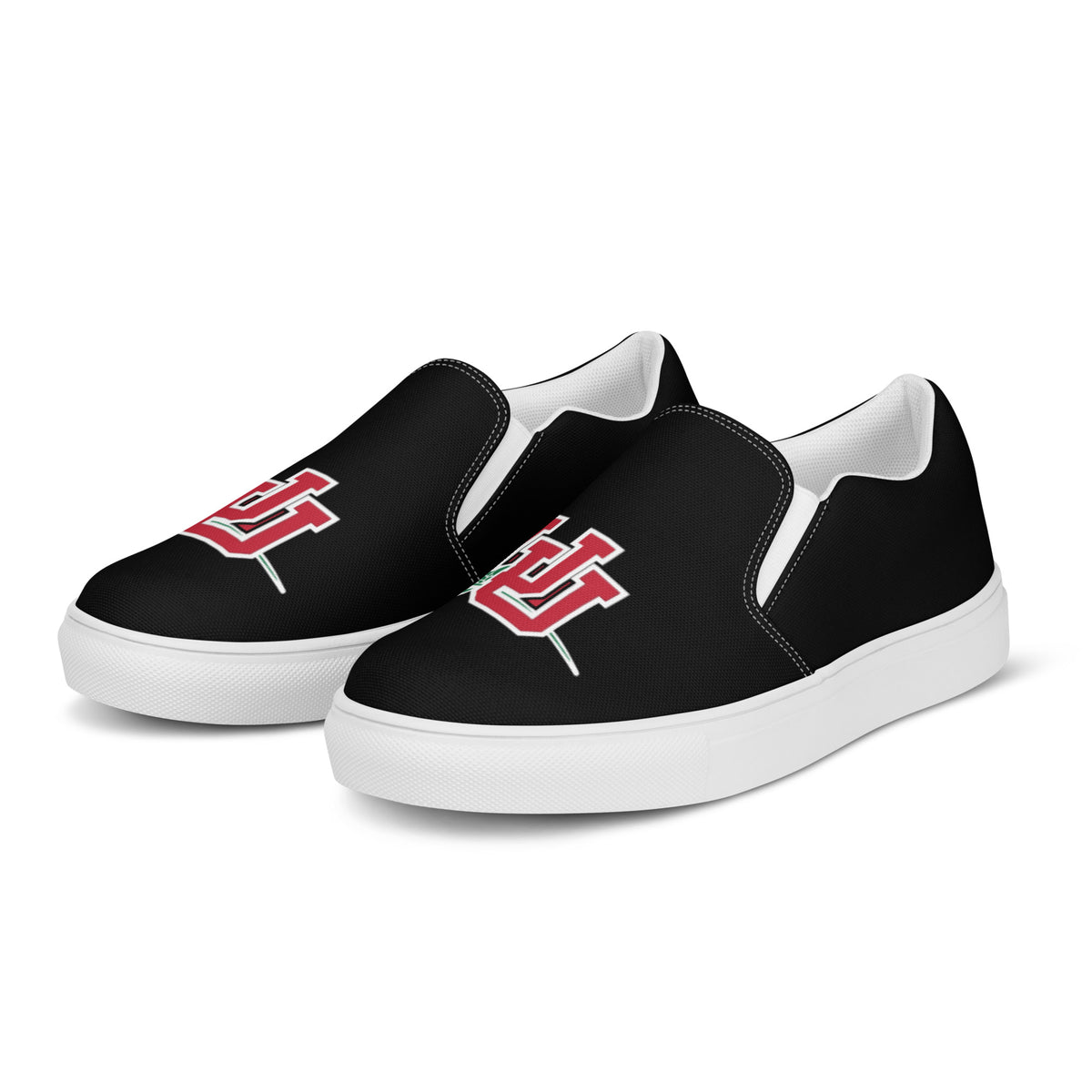 Utah Rose Bowl Black Women’s slip-on canvas shoes
