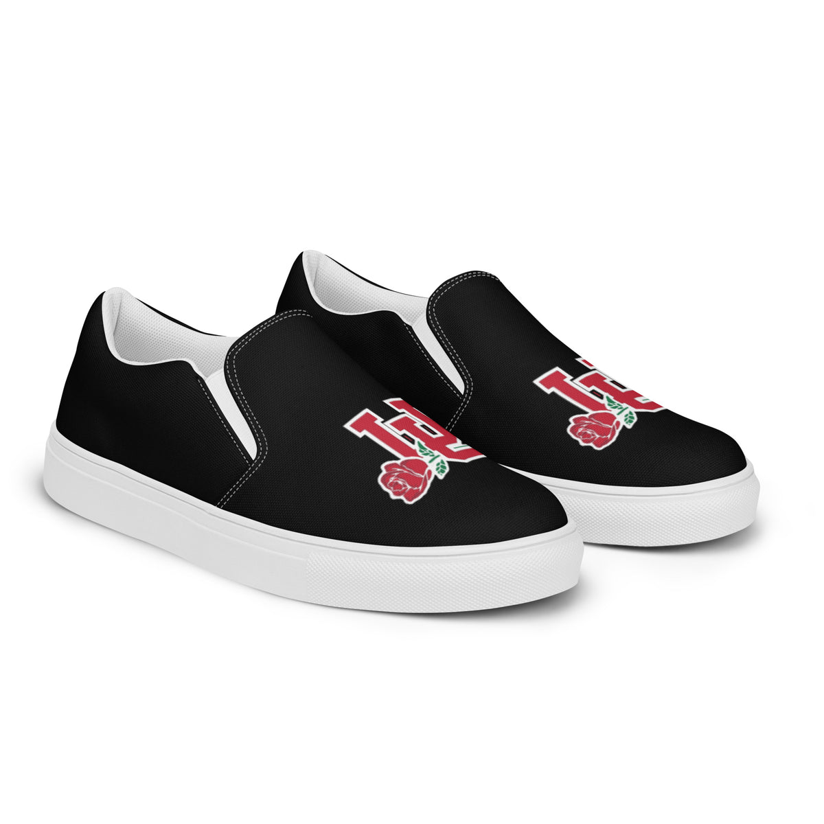 Utah Rose Bowl Black Women’s slip-on canvas shoes