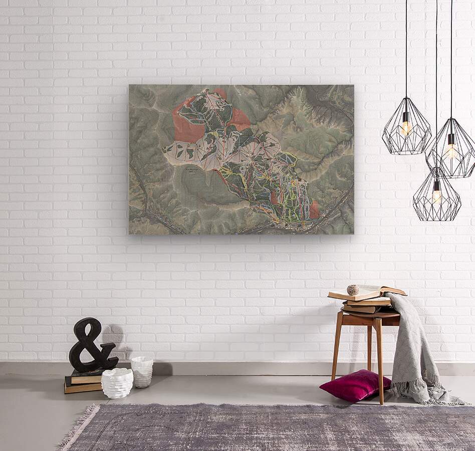 Vail Colorado Ski Resort Map Wall Art