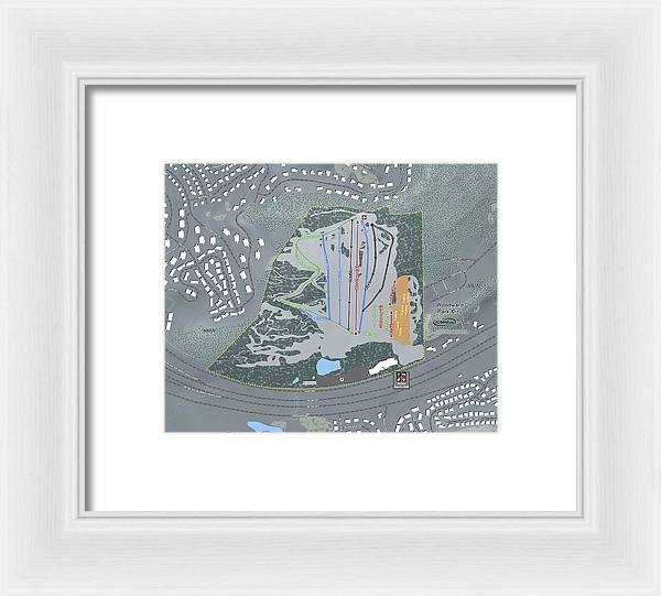 Woodward Ski Trail Map - Framed Print - Powderaddicts