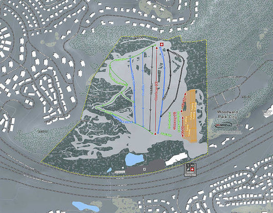Woodward Ski Trail Map - Art Print - Powderaddicts