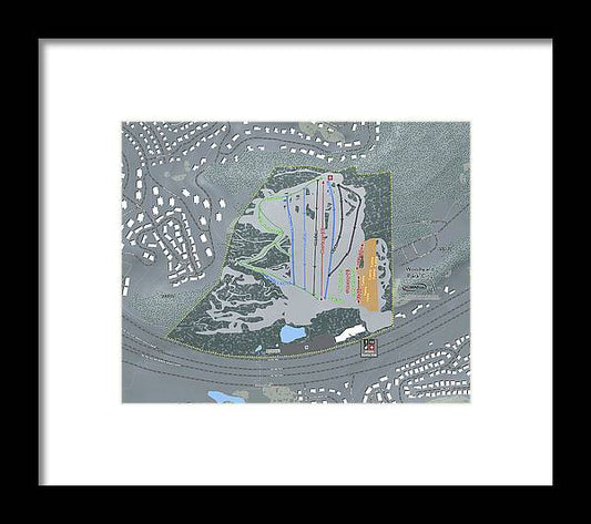 Woodward Ski Trail Map - Framed Print - Powderaddicts