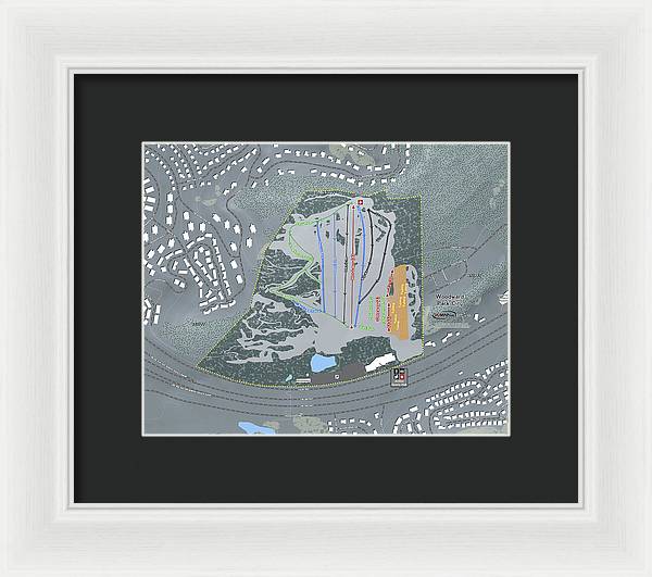 Woodward Ski Trail Map - Framed Print - Powderaddicts