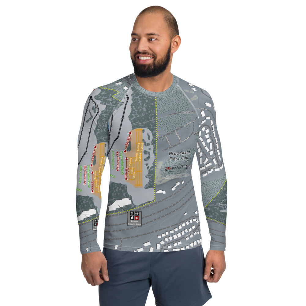 Woodward Park City, Utah Ski Trail Map Men's Base Layer Top