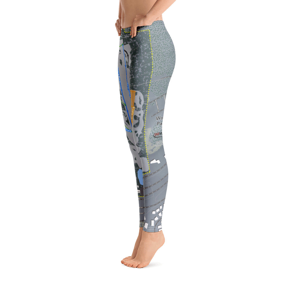 Woodward, Utah Ski Trail Map Women's Base Layer Bottom - Powderaddicts