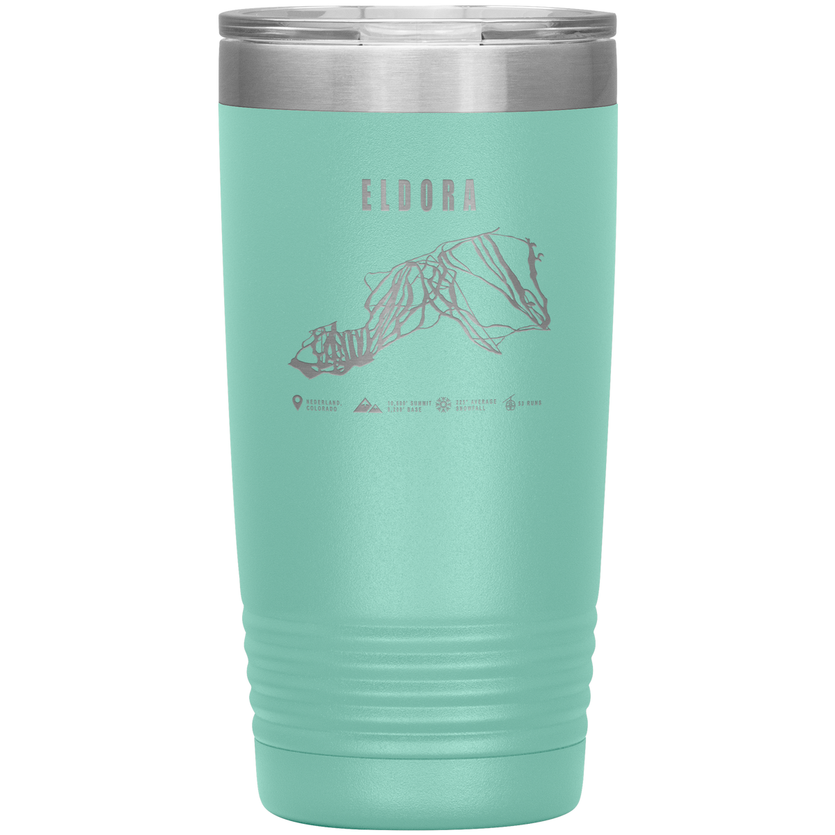 Eldora Colorado Ski Trail Map 20oz Tumbler - Powderaddicts