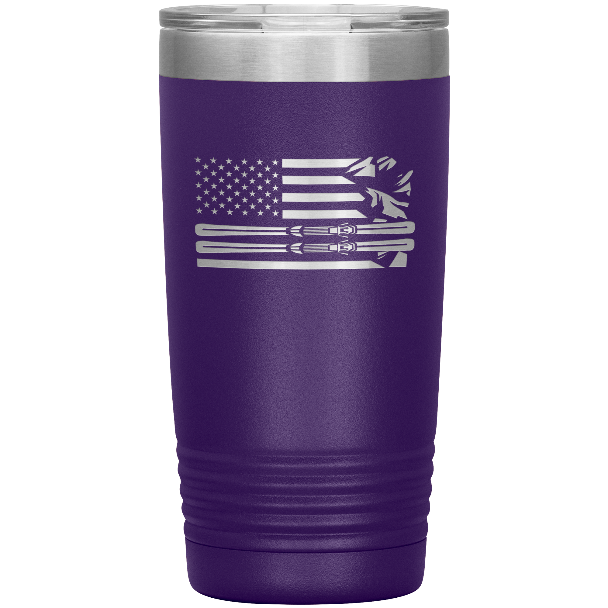 USA Ski Flag 20oz Tumbler - Powderaddicts