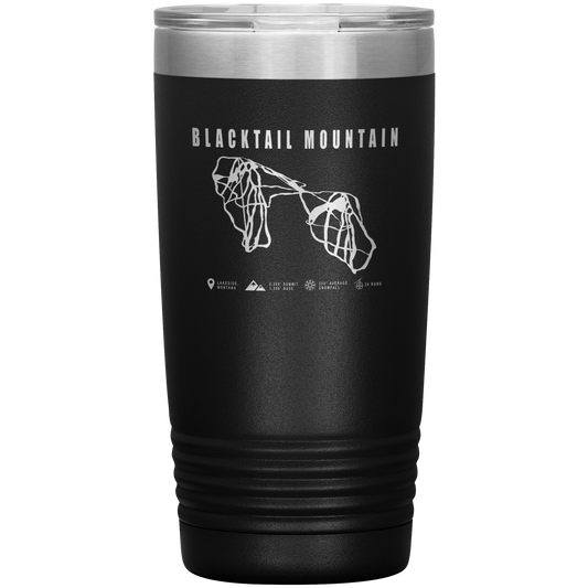 Blacktail Mountain Montana Ski Trail Map 20oz Tumbler - Powderaddicts