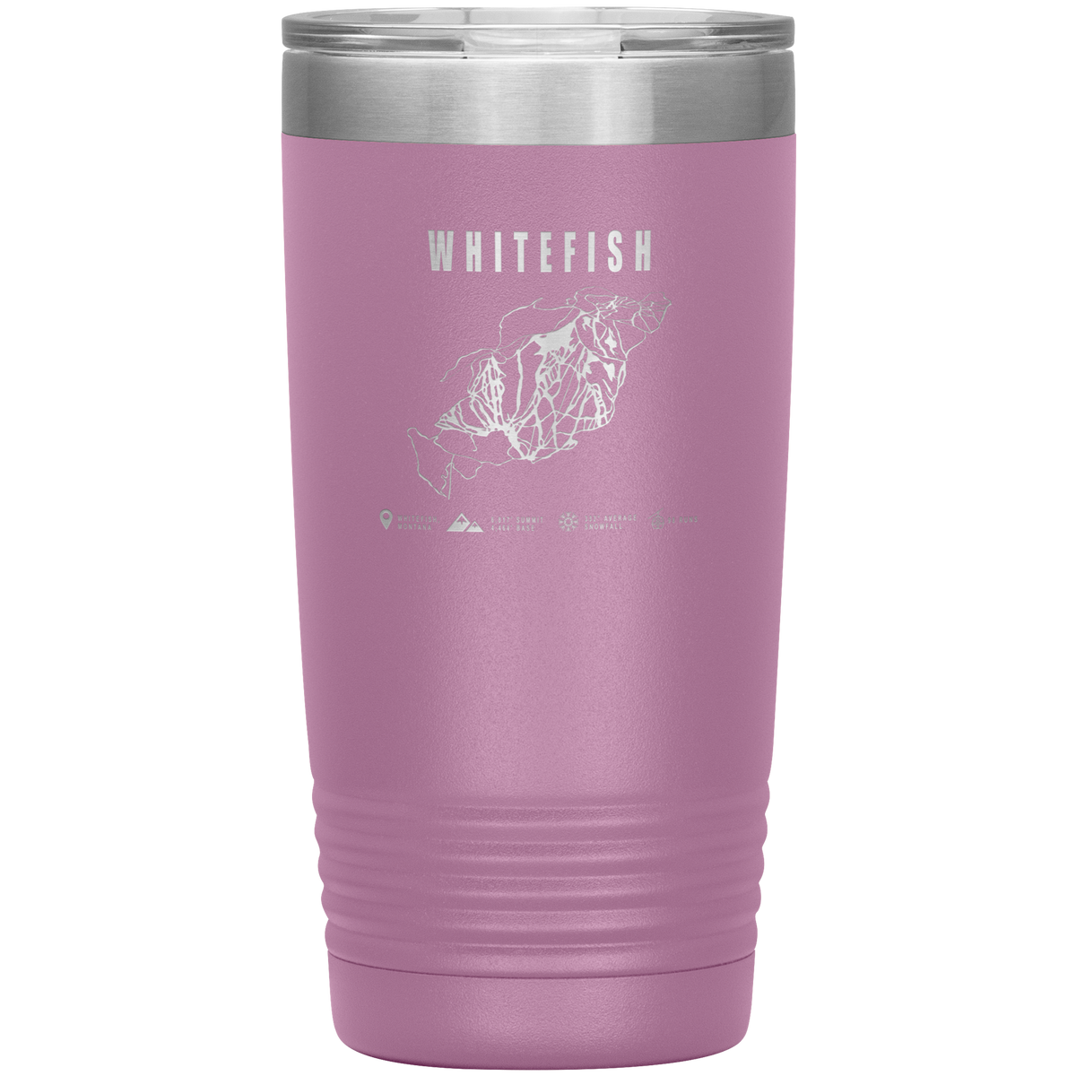 Whitefish Montana Ski Trail Map 20oz Tumbler - Powderaddicts