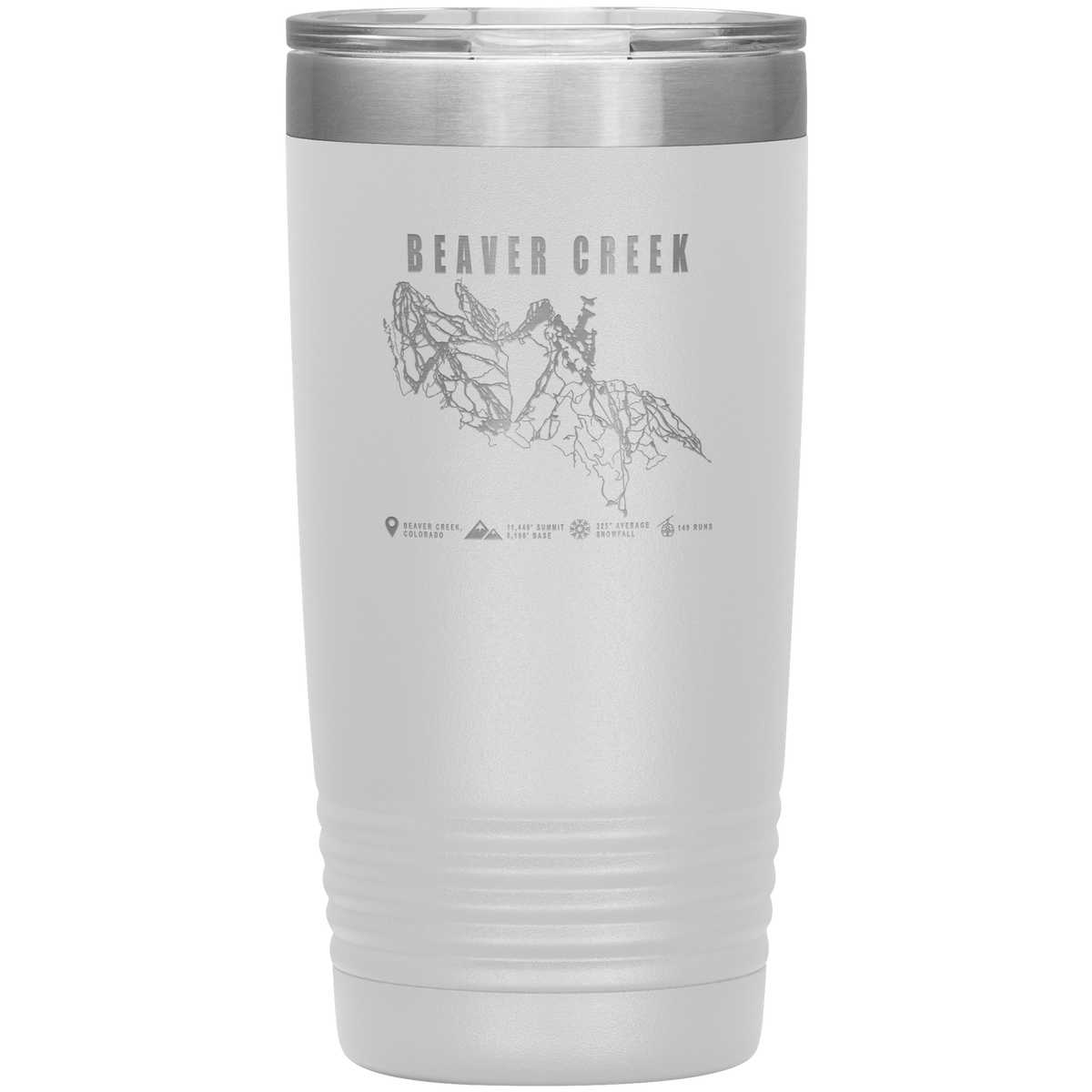 Beaver Creek Colorado Ski Trail Map 20oz Tumbler - Powderaddicts