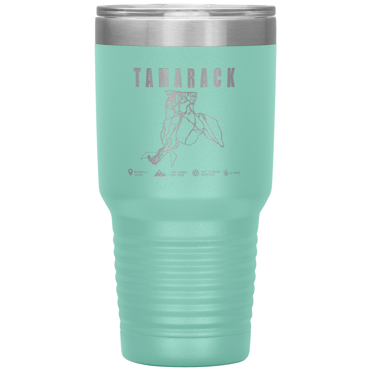 Tamarack Idaho Ski Trail Map 30oz Tumbler - Powderaddicts