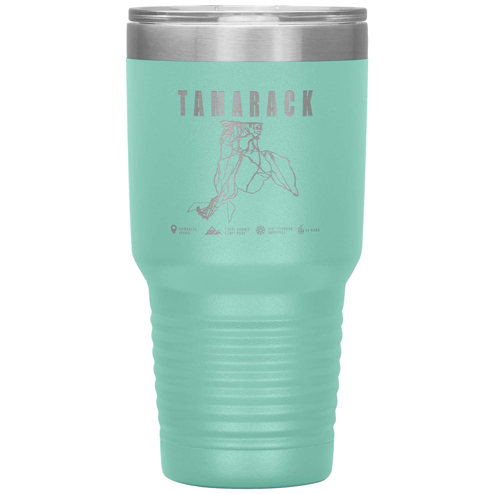 Tamarack Idaho Ski Trail Map 30oz Tumbler - Powderaddicts