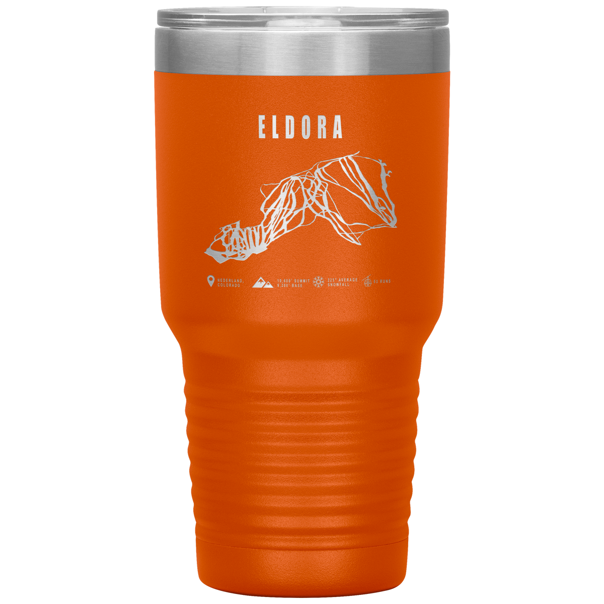 Eldora Colorado Ski Trail Map 30oz Tumbler - Powderaddicts