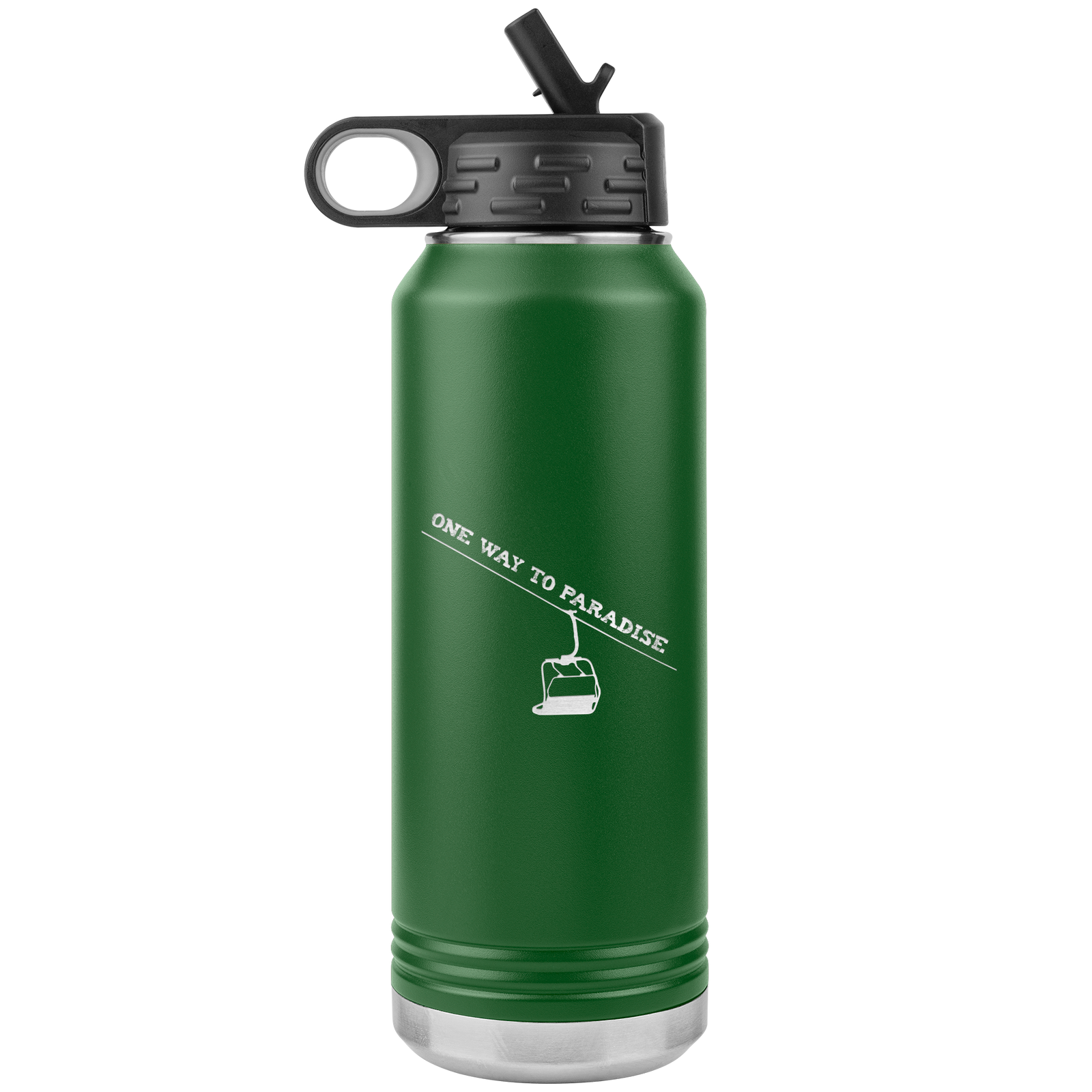 One Way To Paradise 32oz Water Bottle Tumbler - Powderaddicts