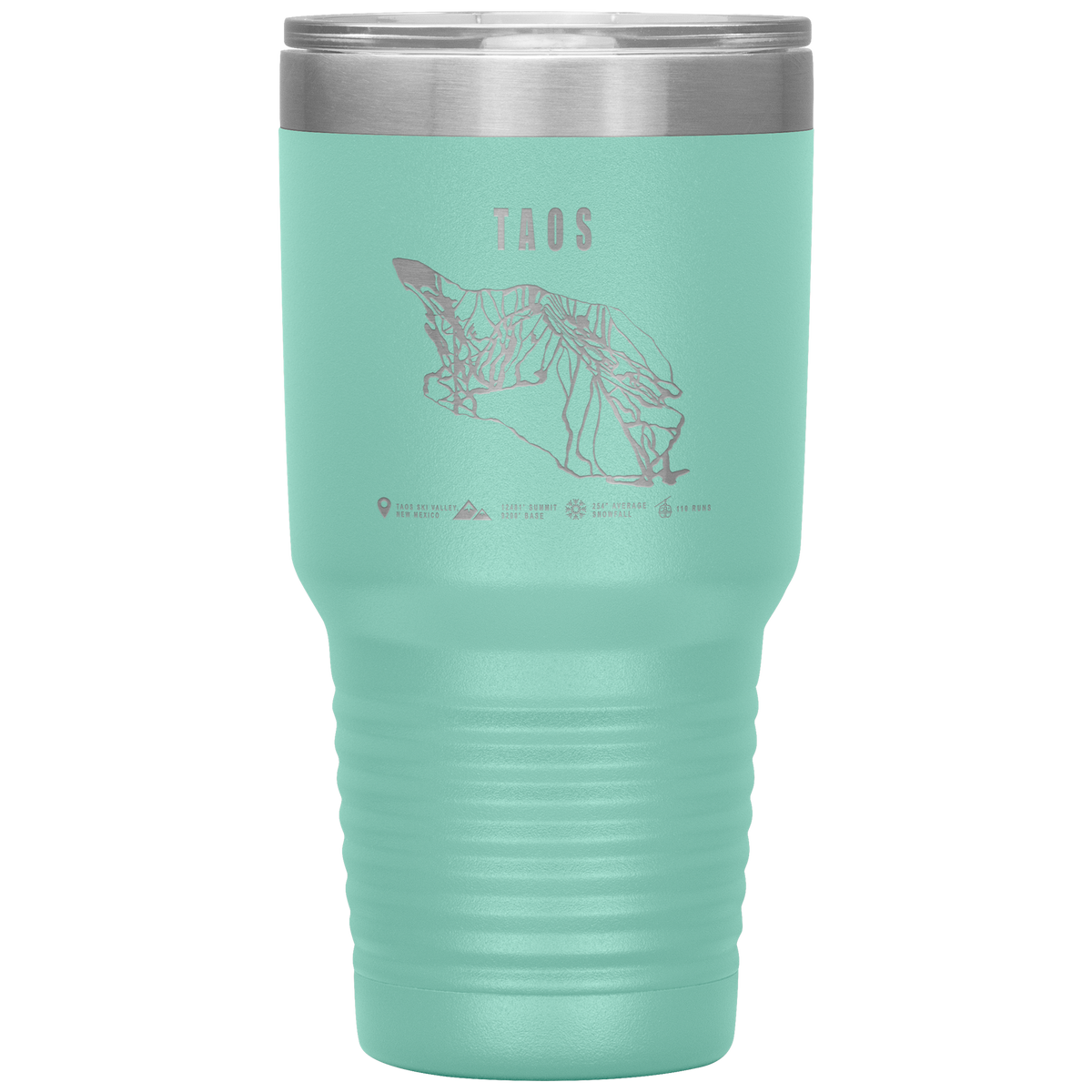Taos, New Mexico Ski Trail Map 30oz Tumbler - Powderaddicts