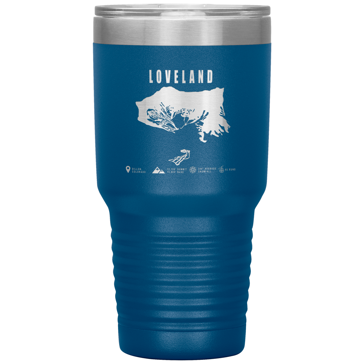 Loveland Colorado Ski Trail Map 30oz Tumbler - Powderaddicts