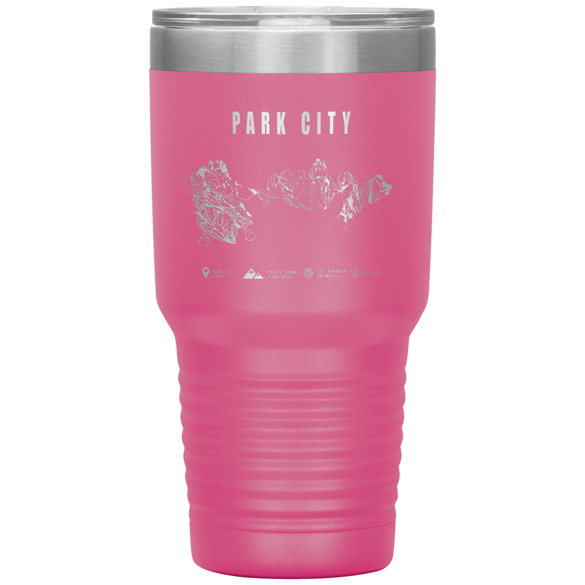 Park city,Utah Ski Trail Map 30oz Tumbler - Powderaddicts