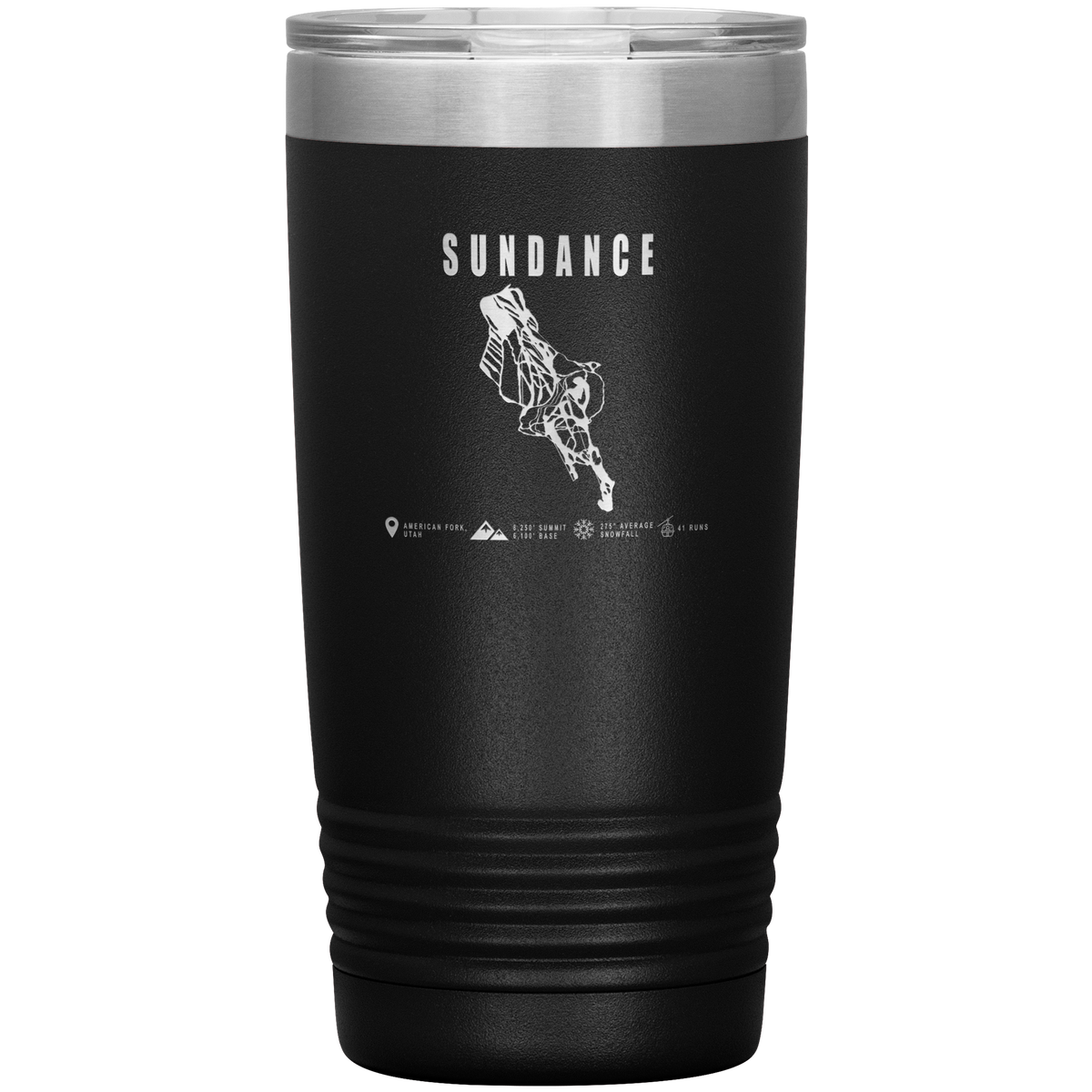 Sundance,Utah Ski Trail Map 20oz Tumbler