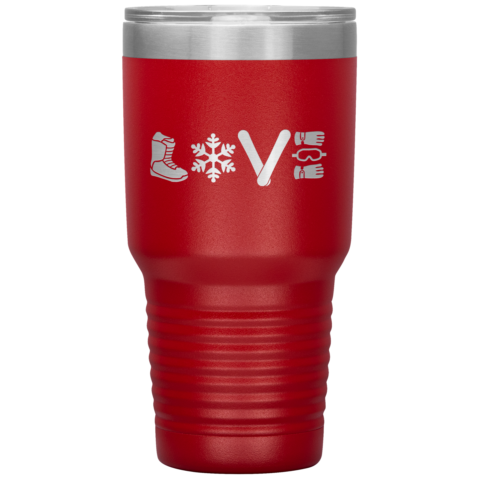 Love Snowboard Symbols 30oz Tumbler - Powderaddicts