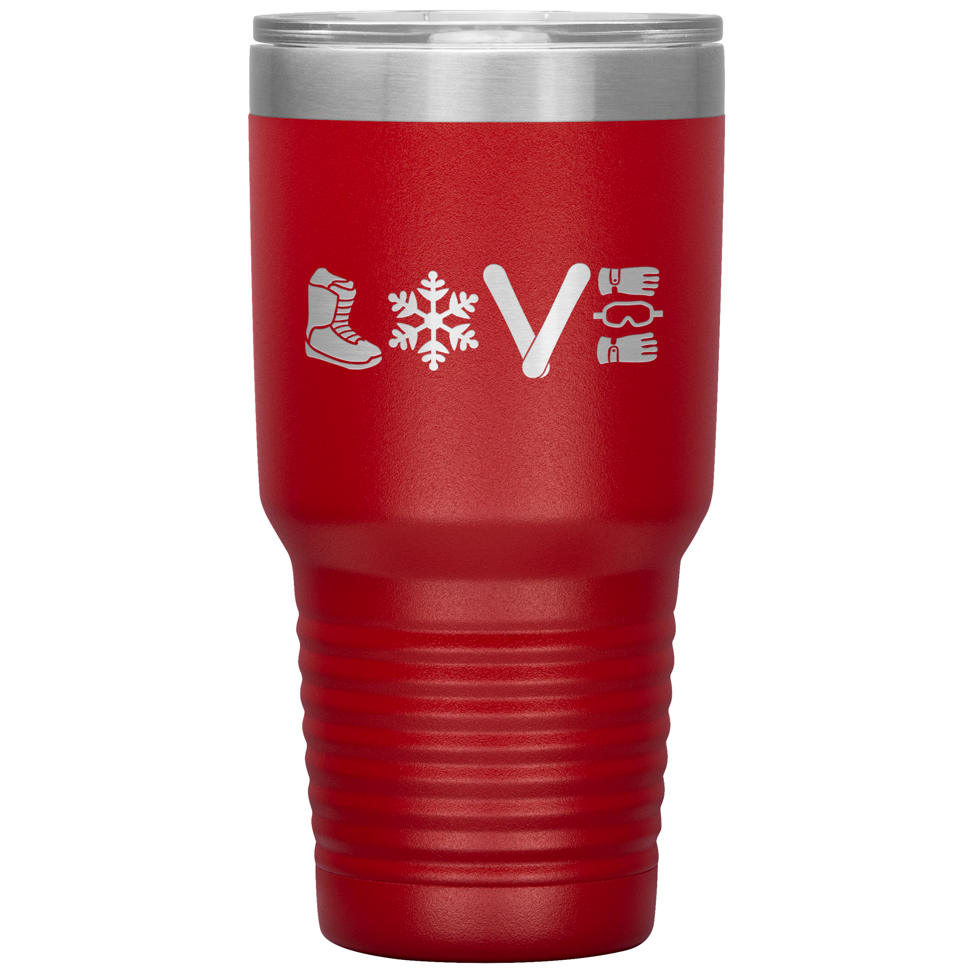 Love Snowboard Symbols 30oz Tumbler - Powderaddicts