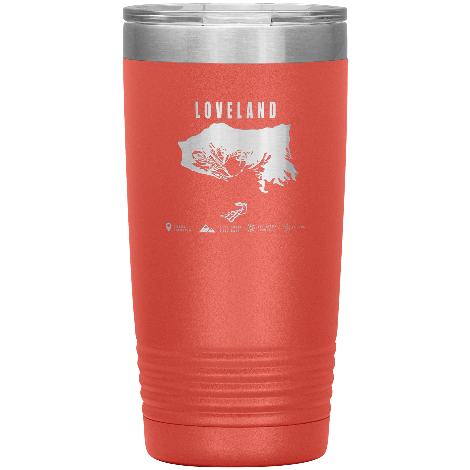 Loveland Colorado Ski Trail Map 20oz Tumbler - Powderaddicts
