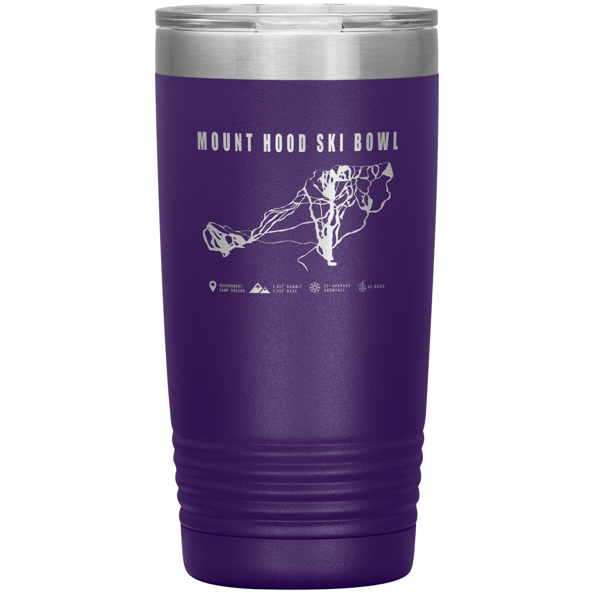 Mount Hood Ski Bowl, Oregon Ski Trail Map 20oz Tumbler - Powderaddicts