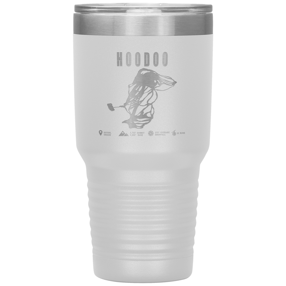 Hoodoo, Oregon Ski Trail Map 30oz Tumbler - Powderaddicts