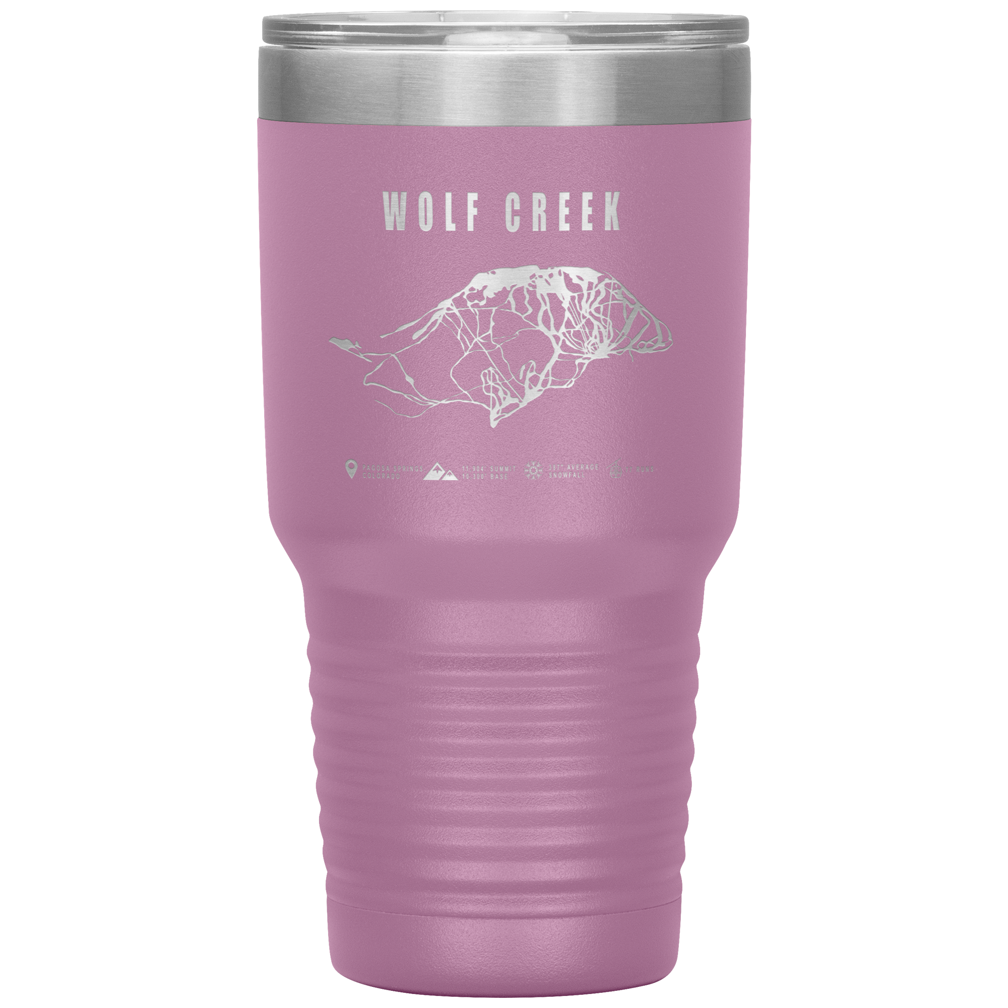 Wolf Creek Colorado Ski Trail Map 30oz Tumbler - Powderaddicts