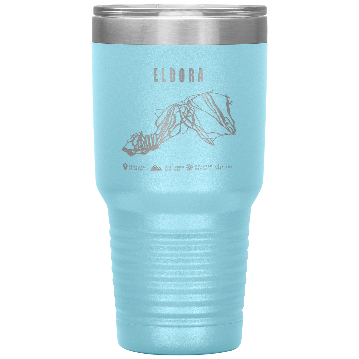 Eldora Colorado Ski Trail Map 30oz Tumbler - Powderaddicts