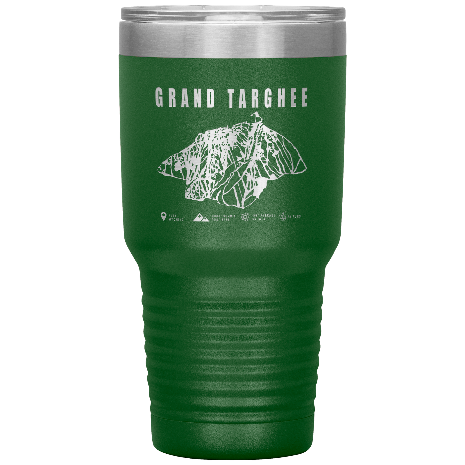 Grand Targhee Wyoming Ski Trail Map 30oz Tumbler - Powderaddicts