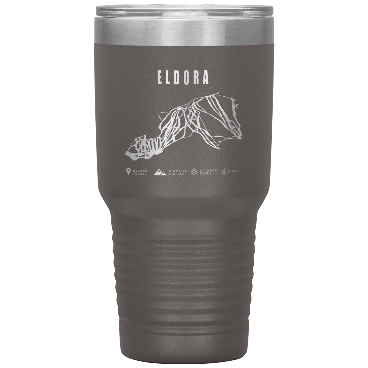 Eldora Colorado Ski Trail Map 30oz Tumbler - Powderaddicts