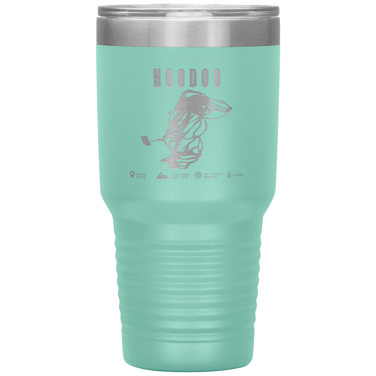 Hoodoo, Oregon Ski Trail Map 30oz Tumbler - Powderaddicts
