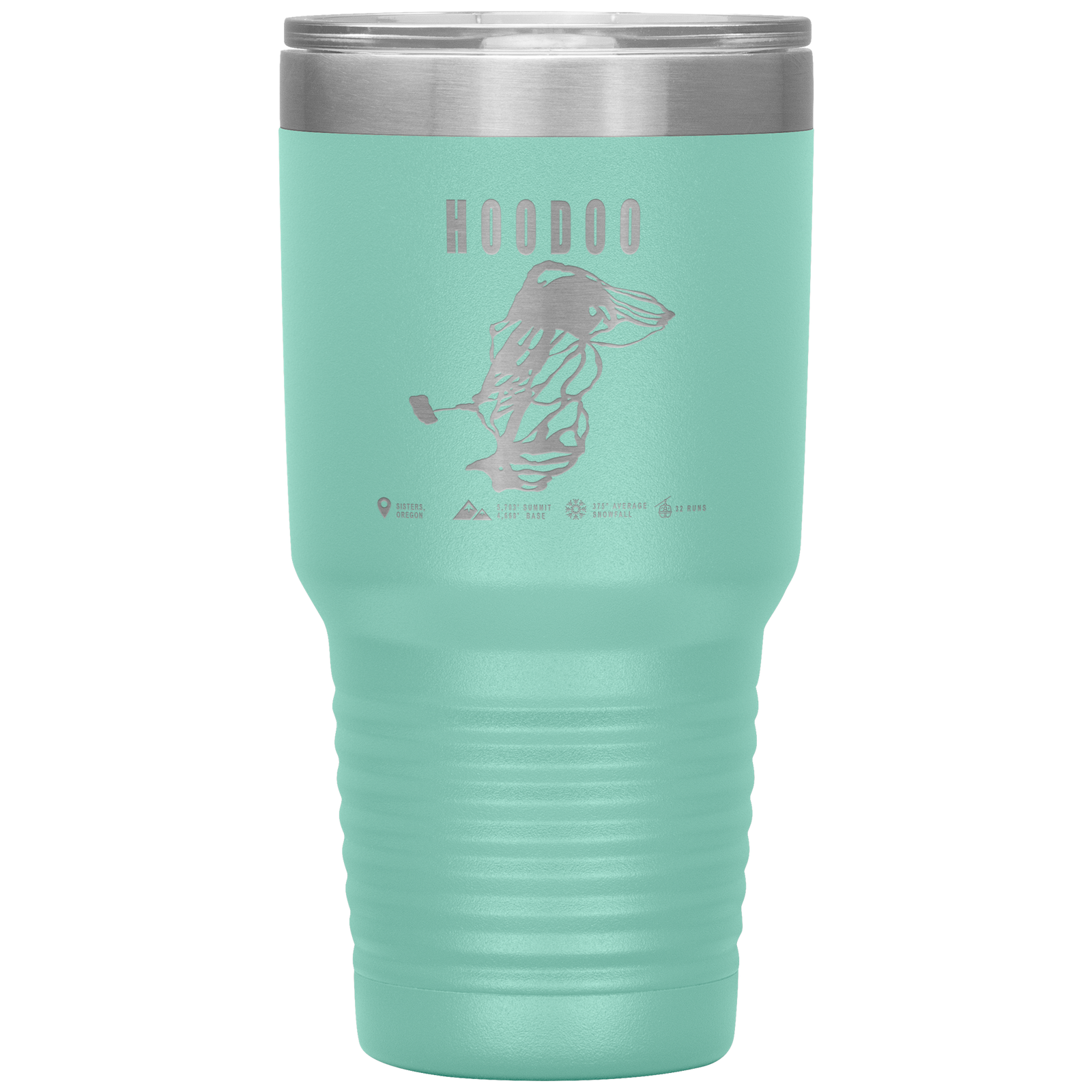 Hoodoo, Oregon Ski Trail Map 30oz Tumbler - Powderaddicts