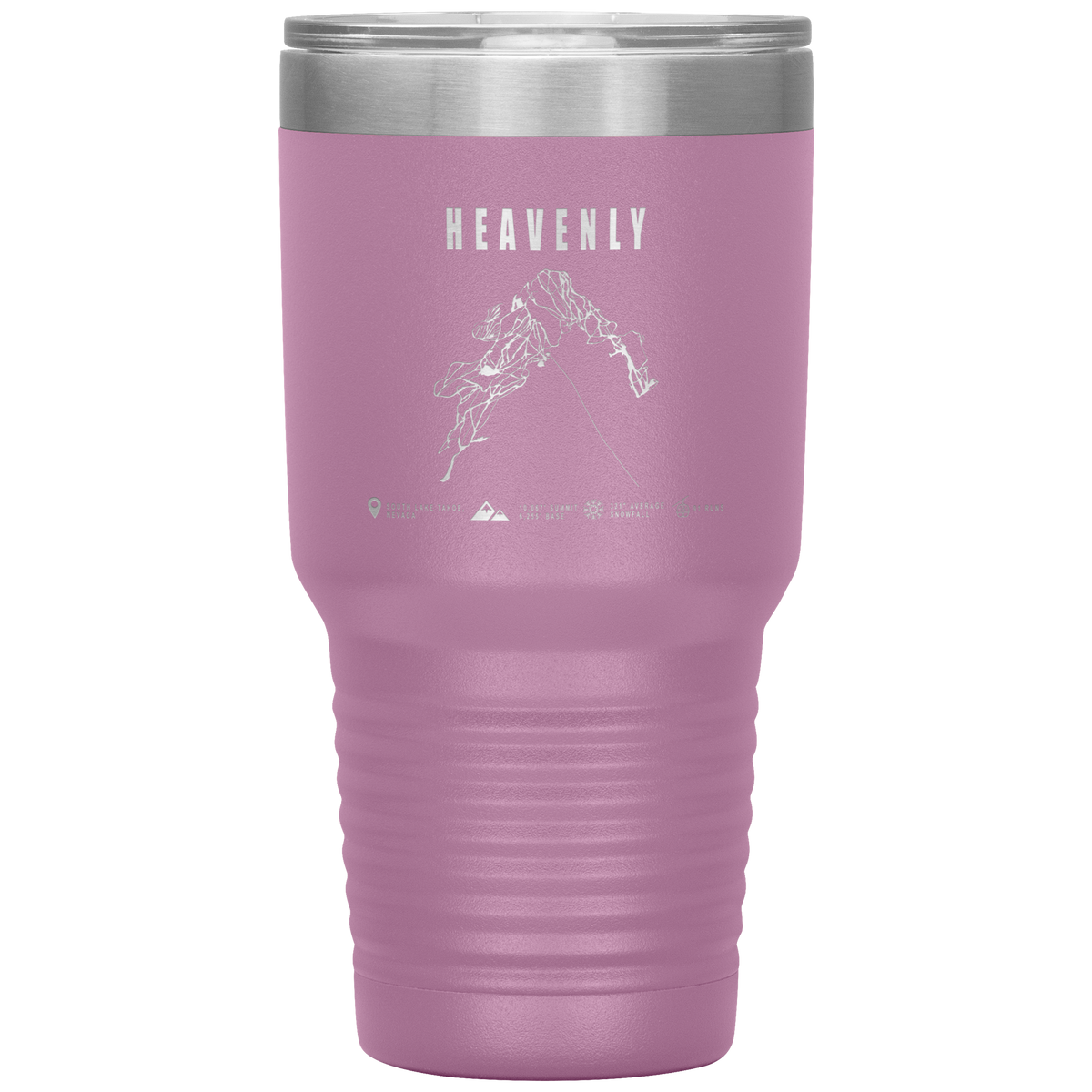 Heavenly, Nevada Ski Trail Map 30oz Tumbler - Powderaddicts