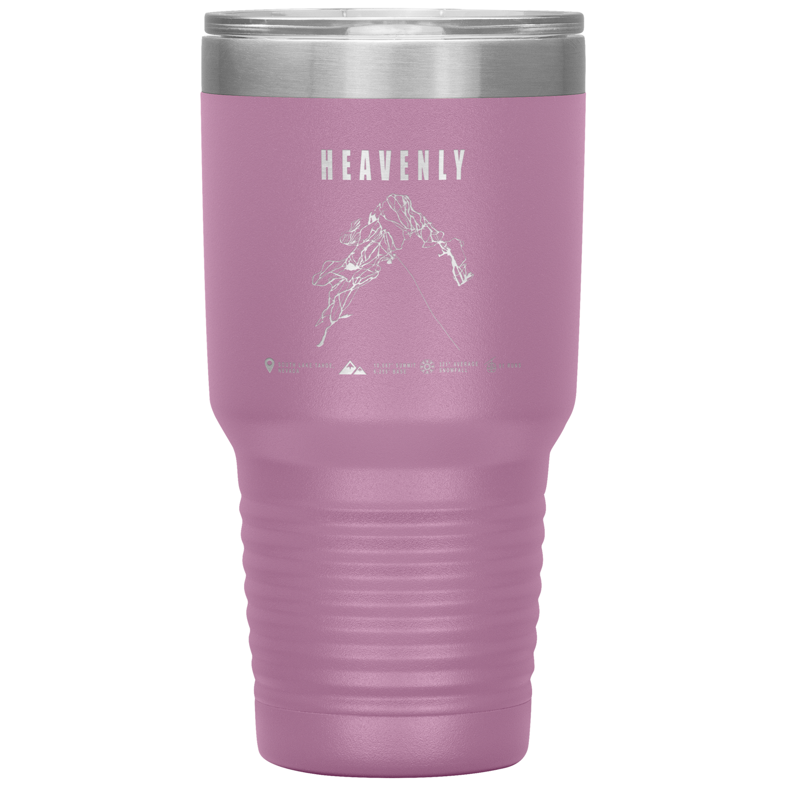 Heavenly, Nevada Ski Trail Map 30oz Tumbler - Powderaddicts