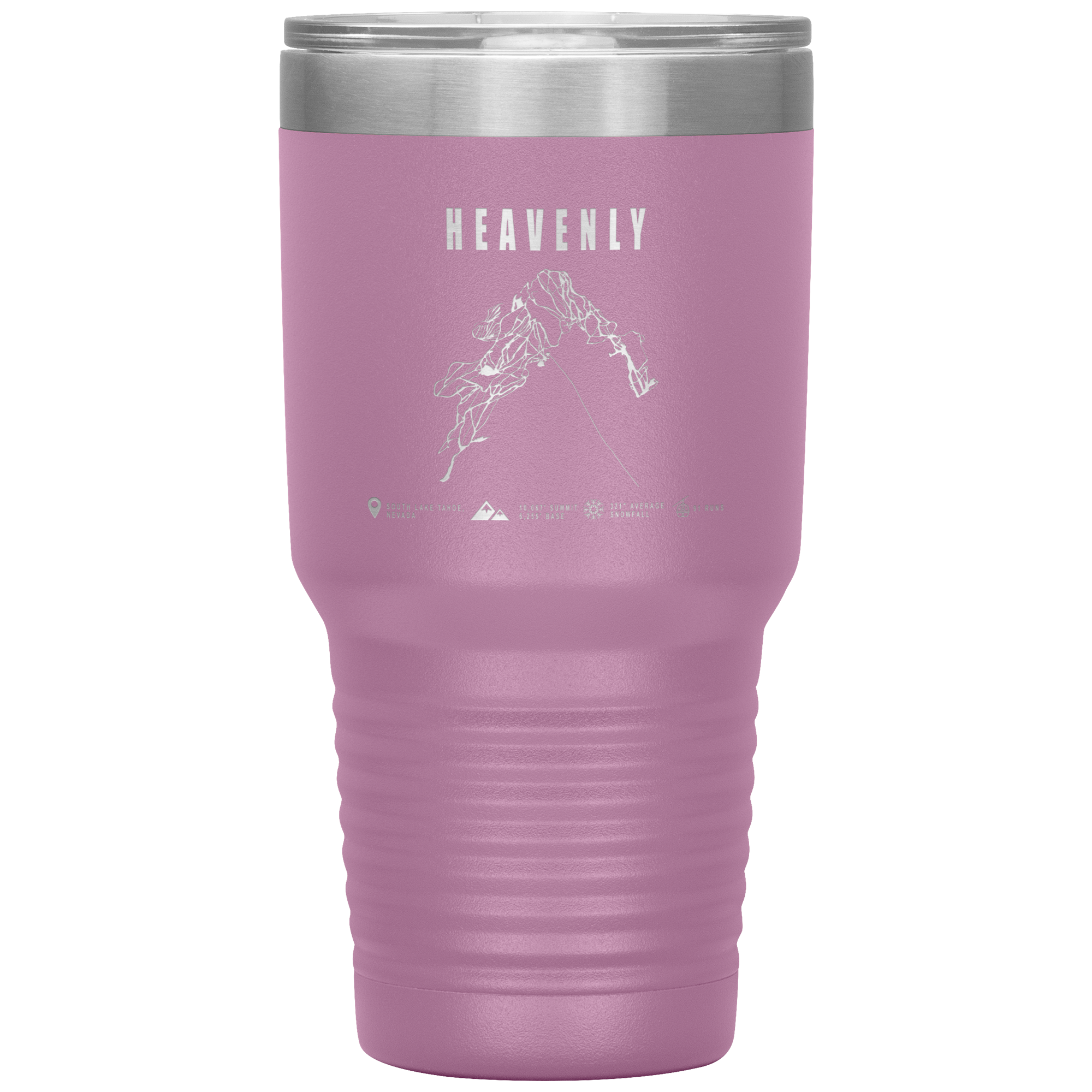 Heavenly, Nevada Ski Trail Map 30oz Tumbler - Powderaddicts